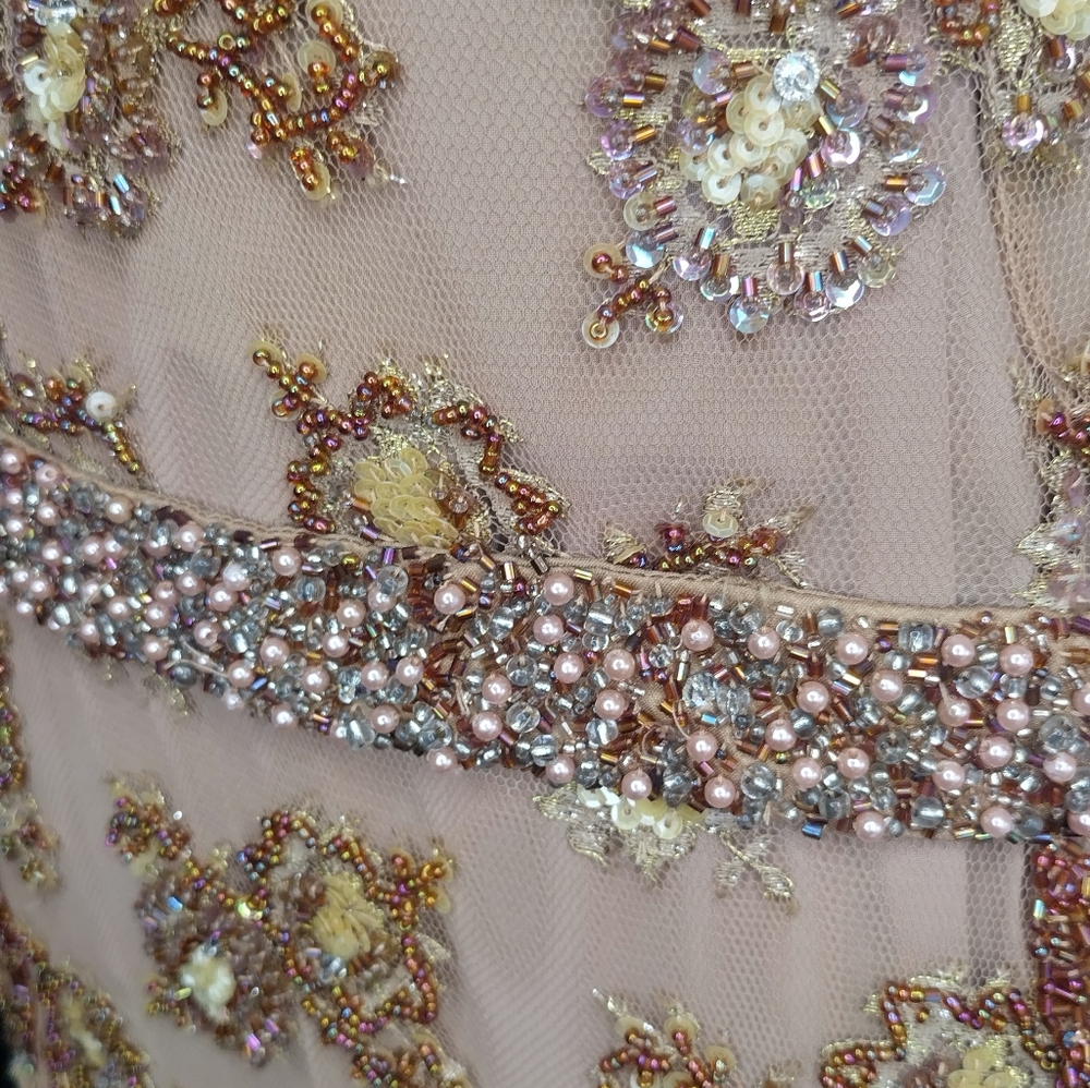 Jovani Beaded Elegant Gold Embellished Gown 12 - Picture 7 of 8